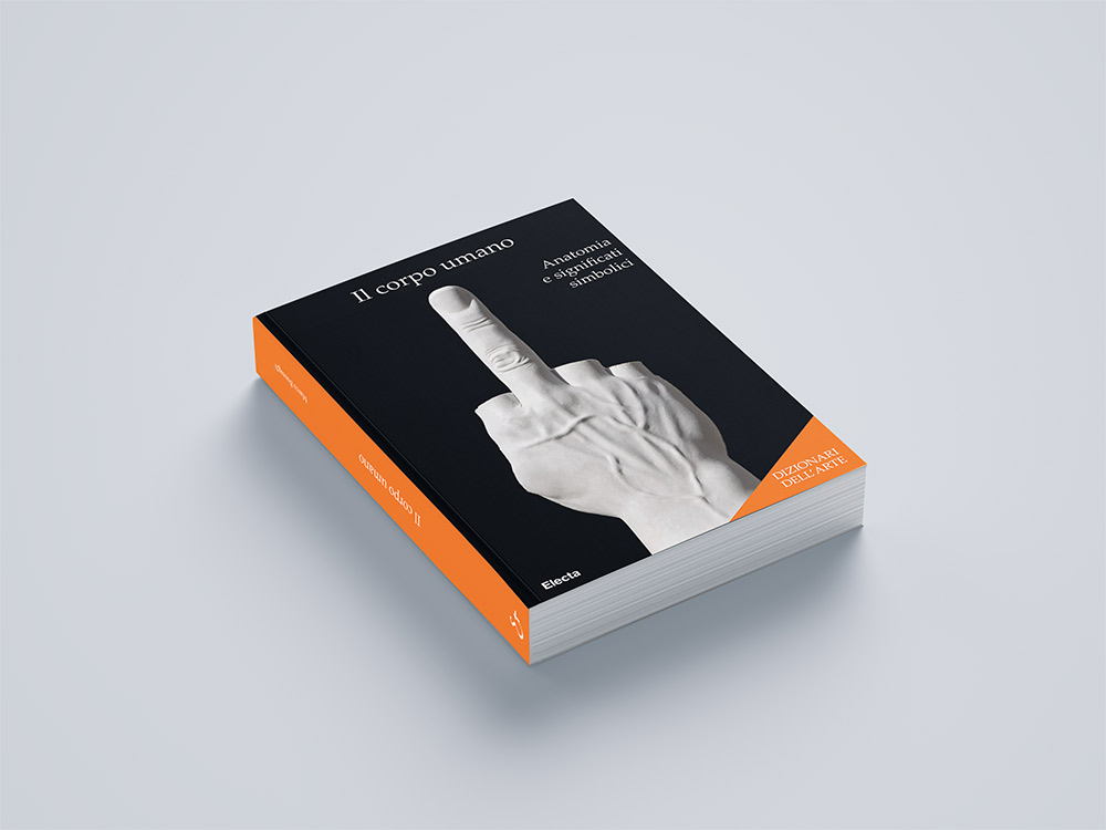 copertina libro con statua di una mano col dito medio alzato